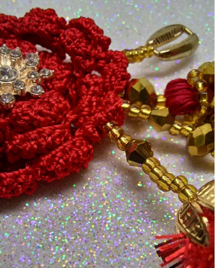 Háčkované  dizajnové náušnice "Ako chutí dizajn"